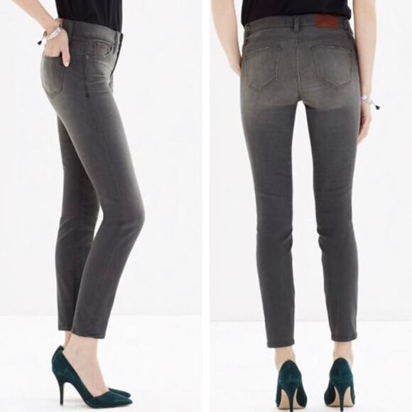 MADEWELL Jeans Skinny Gray Boulder Wash Stretch Ankle Length Mid Rise B0574 28 - Picture 2 of 8